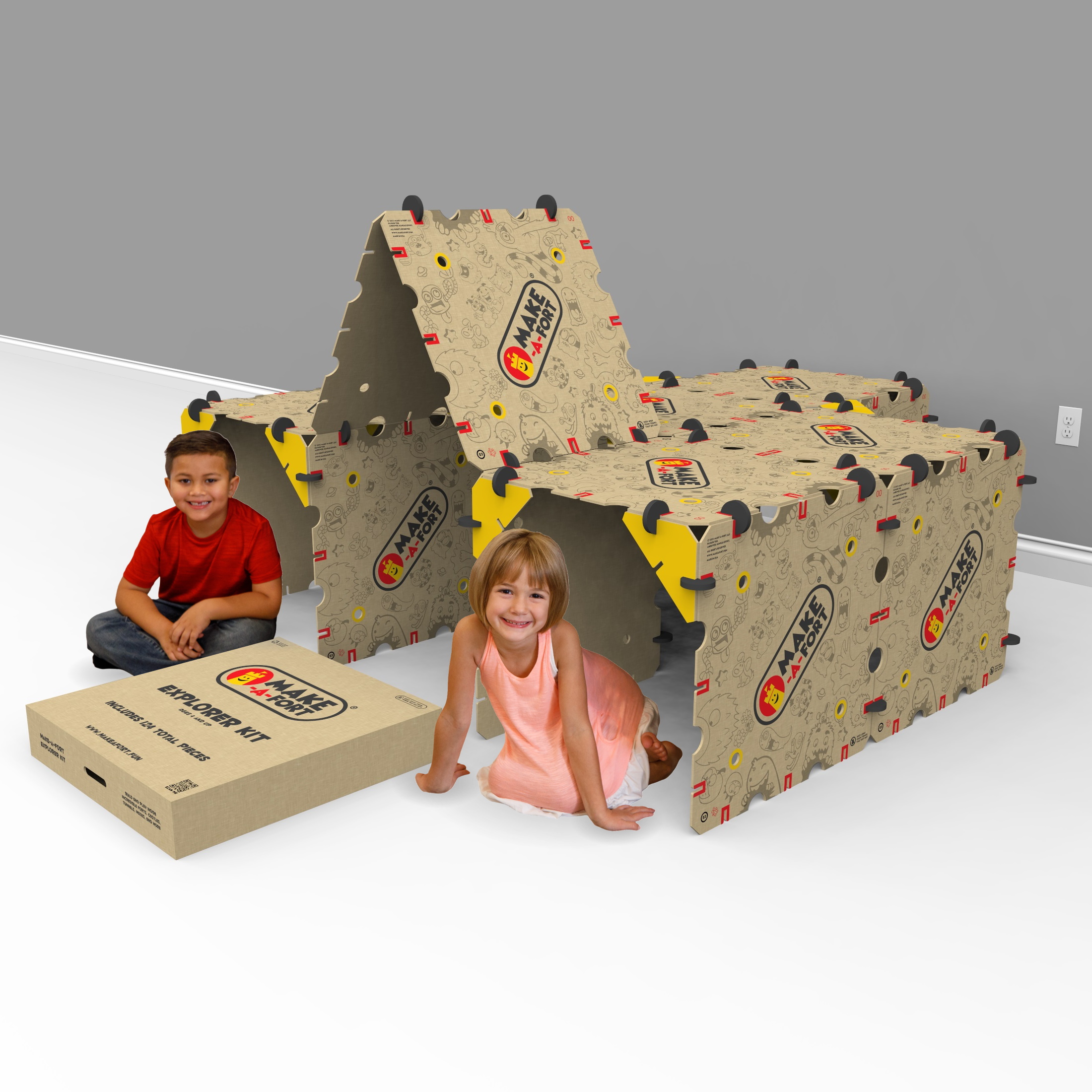 Make-A-Fort Explorer Kit - Build Really Big Forts for Kids - Build  Incredible Forts, Mazes, Tunnels, and More - Made in USA by Make-A-Fort 